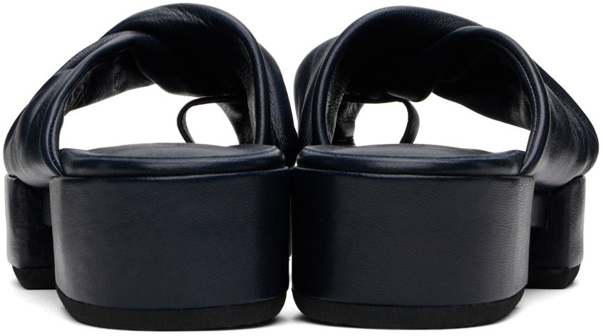 ISSEY MIYAKE MEN ブラックサンダル ISSEY MIYAKE MEN - issey miyake 18aw スクエアトゥ サンダル