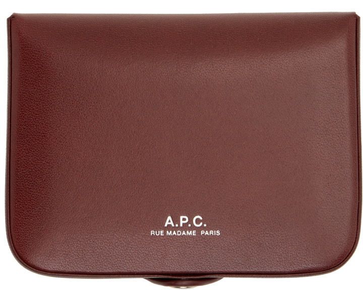Photo: A.P.C. Burgundy Josh Coin Pouch
