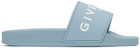 Givenchy Blue Slide Flat Pool Slides