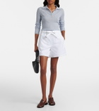 Moncler Broderie anglaise cotton shorts