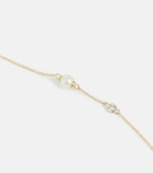 Mateo - 14kt gold chain bracelet with diamonds and pearls
