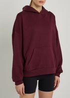 Tala Girlfriend Hooded Cotton-blend Sweatshirt Burgundy