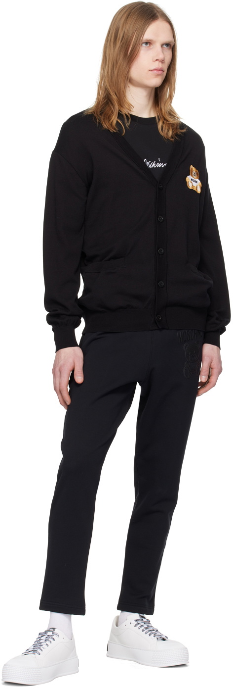 Moschino Black Teddy Mesh Sweatpants