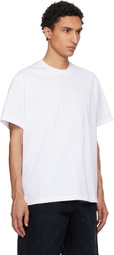WOOYOUNGMI White Cotton Back Logo T-shirt