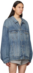 Balenciaga Blue Paneled Denim Jacket