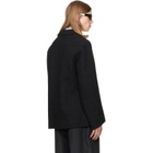 Jil Sander Gray Wool Chevron Jacket