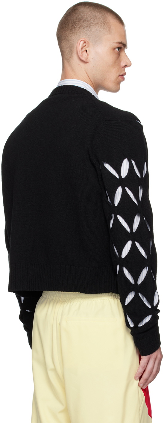 Stefan Cooke Black Slashed Cardigan Stefan Cooke