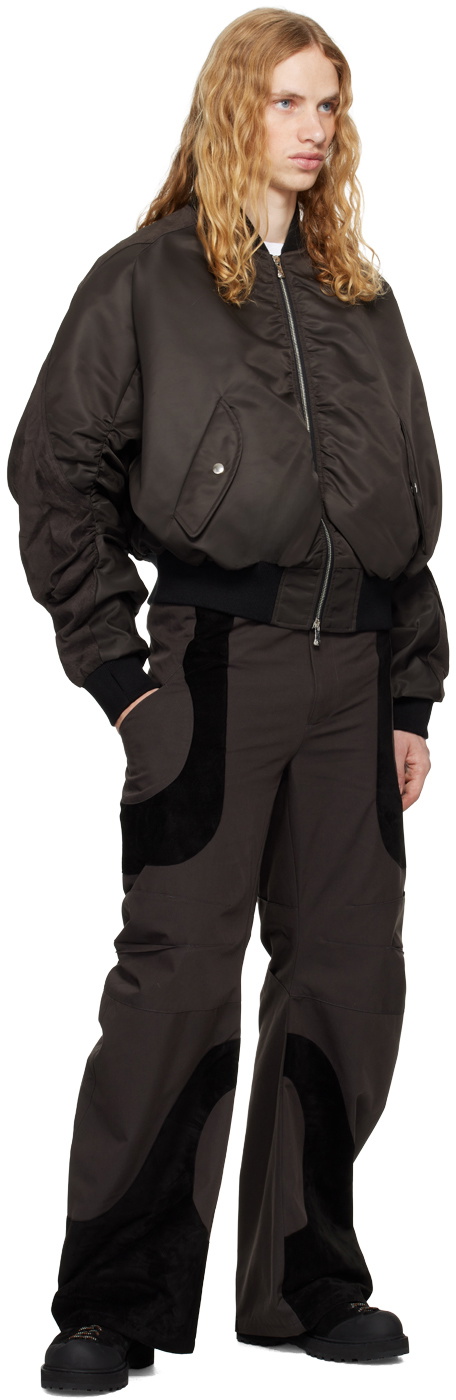 CMMAWEAR Brown C Round Bomber Jacket