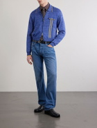 Versace - Straight-Leg Logo-Appliquéd Jeans - Blue