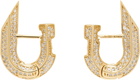 Burberry Gold Hollow Spike Pavé Earrings