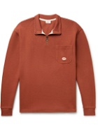 Armor Lux - Logo-Appliquéd Cotton-Jersey Half-Zip Sweatshirt - Red