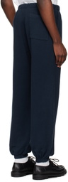 The Elder Statesman Navy Daily Sweatpants