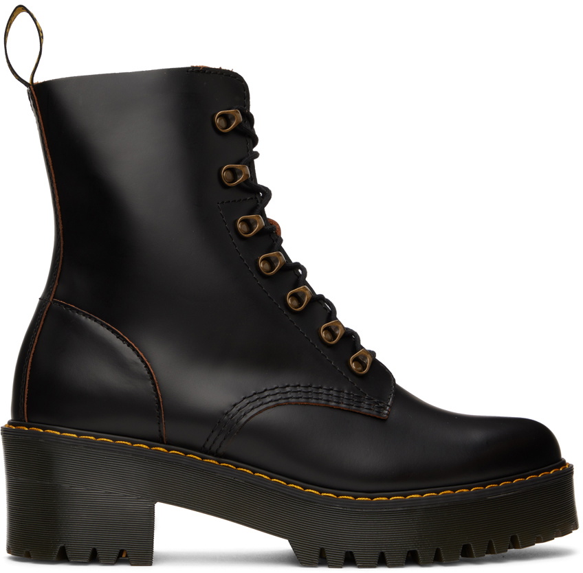 Dr. Martens Black Leona Boots Dr. Martens display picture 3