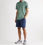 ADIDAS GOLF - Mélange Recycled Stretch-Jersey Golf Polo Shirt - Green