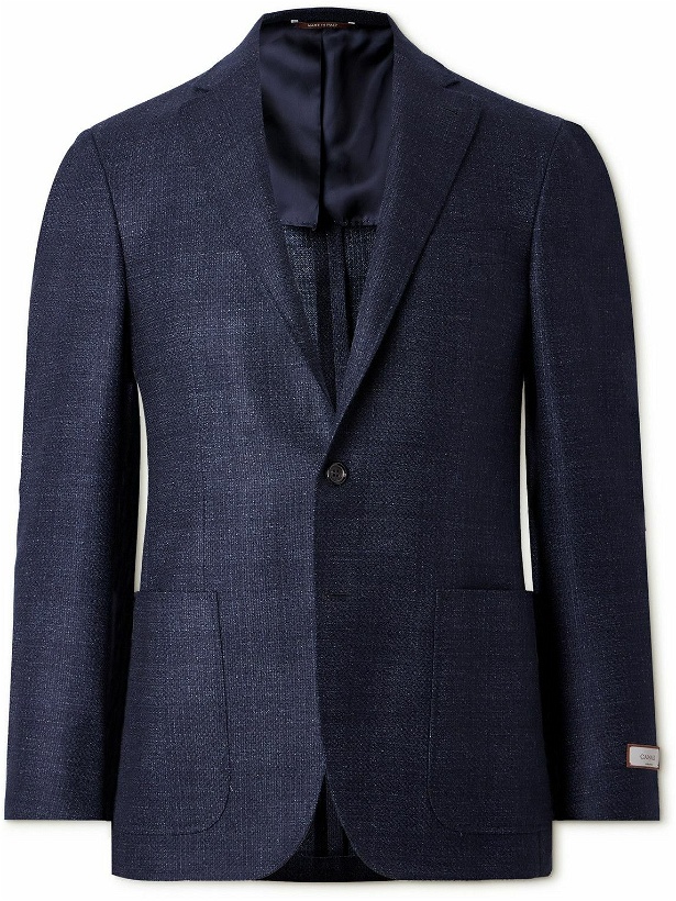 Photo: Canali - Kei Unstructured Wool, Silk and Cashmere-Blend Blazer - Blue