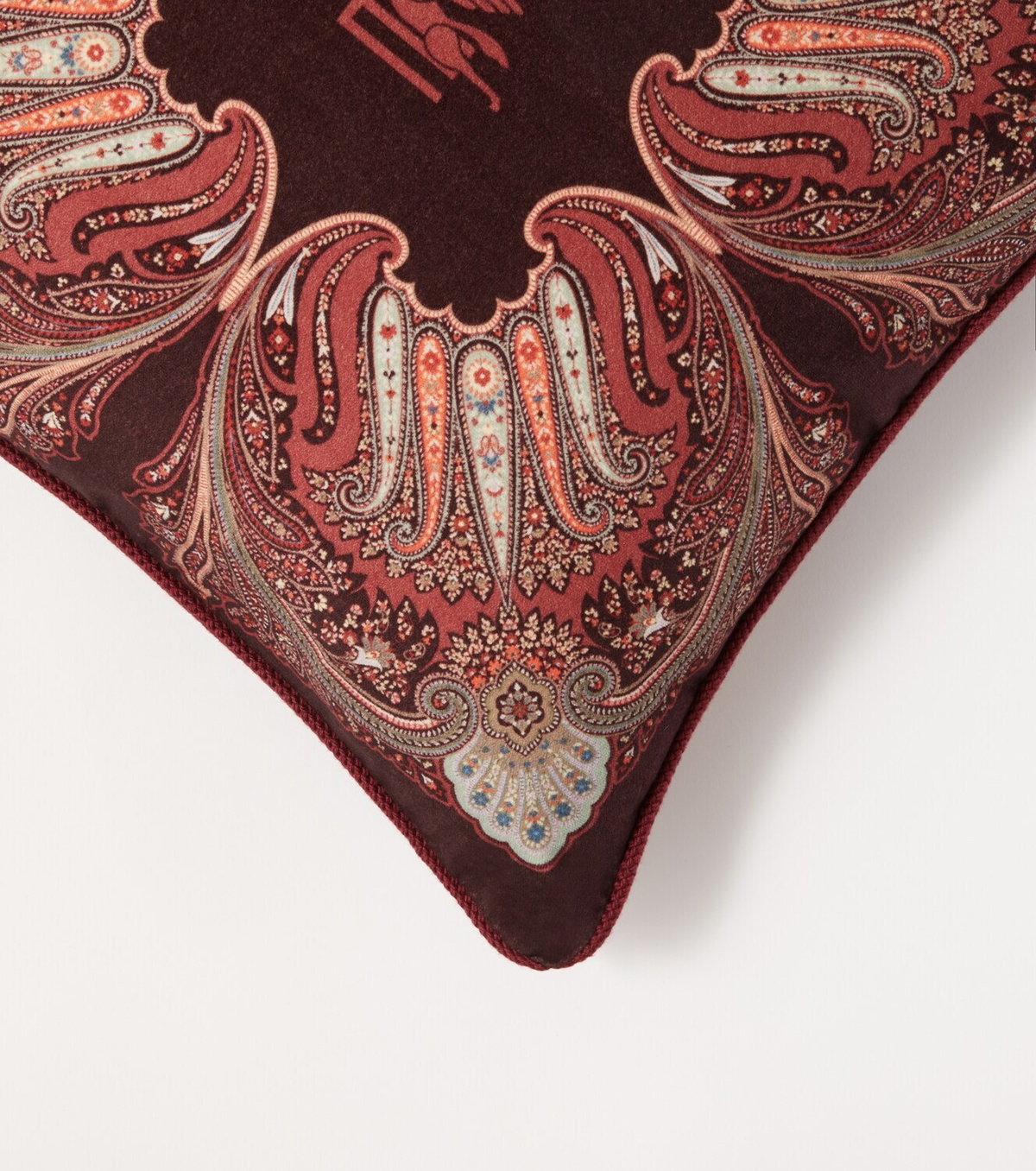 Etro Kiri cotton velvet cushion