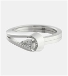 Repossi - Serti Inversé 18kt white gold ring with diamond