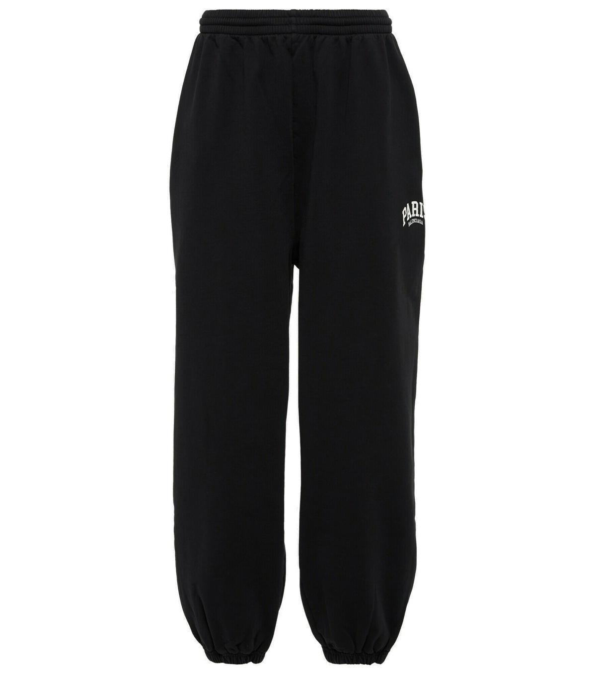 Black Flared cotton-jersey track pants, Balenciaga