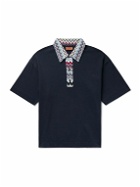 Missoni - Striped Cotton-Jersey Polo Shirt - Blue