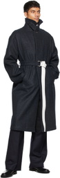 UNIFORME Navy Wool Loden Coat