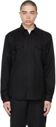 WARDROBE.NYC Black Wool Flannel Shirt