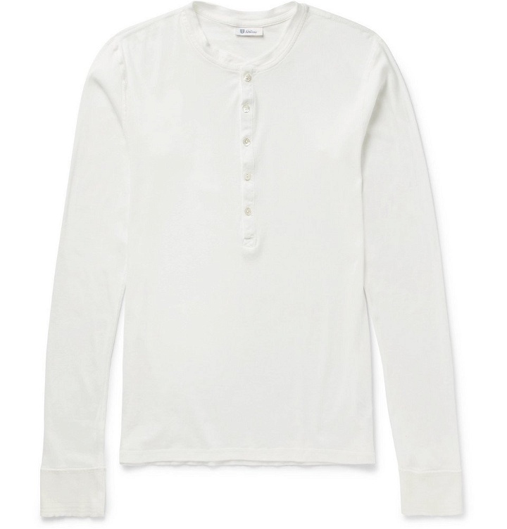 Photo: Schiesser - Slim-Fit Ribbed Cotton-Jersey Henley T-Shirt - Men - White