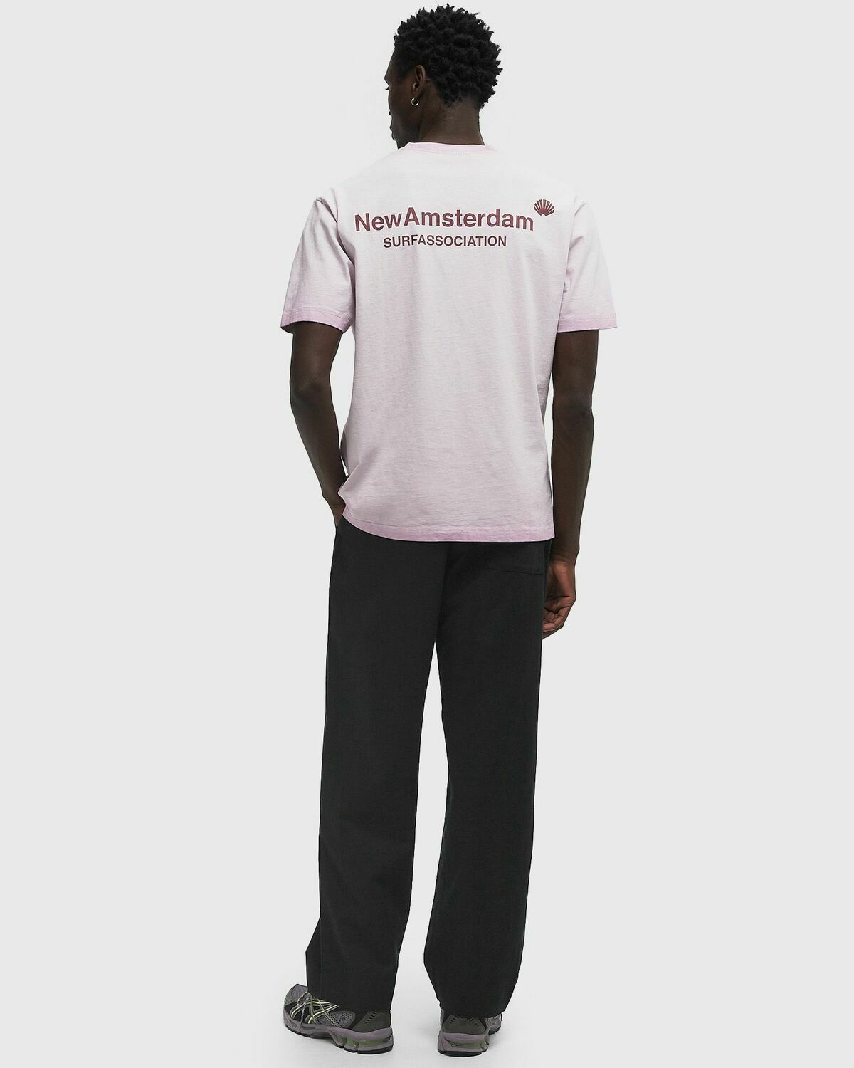 New Amsterdam LOGO TEE pink Mens Shortsleefe