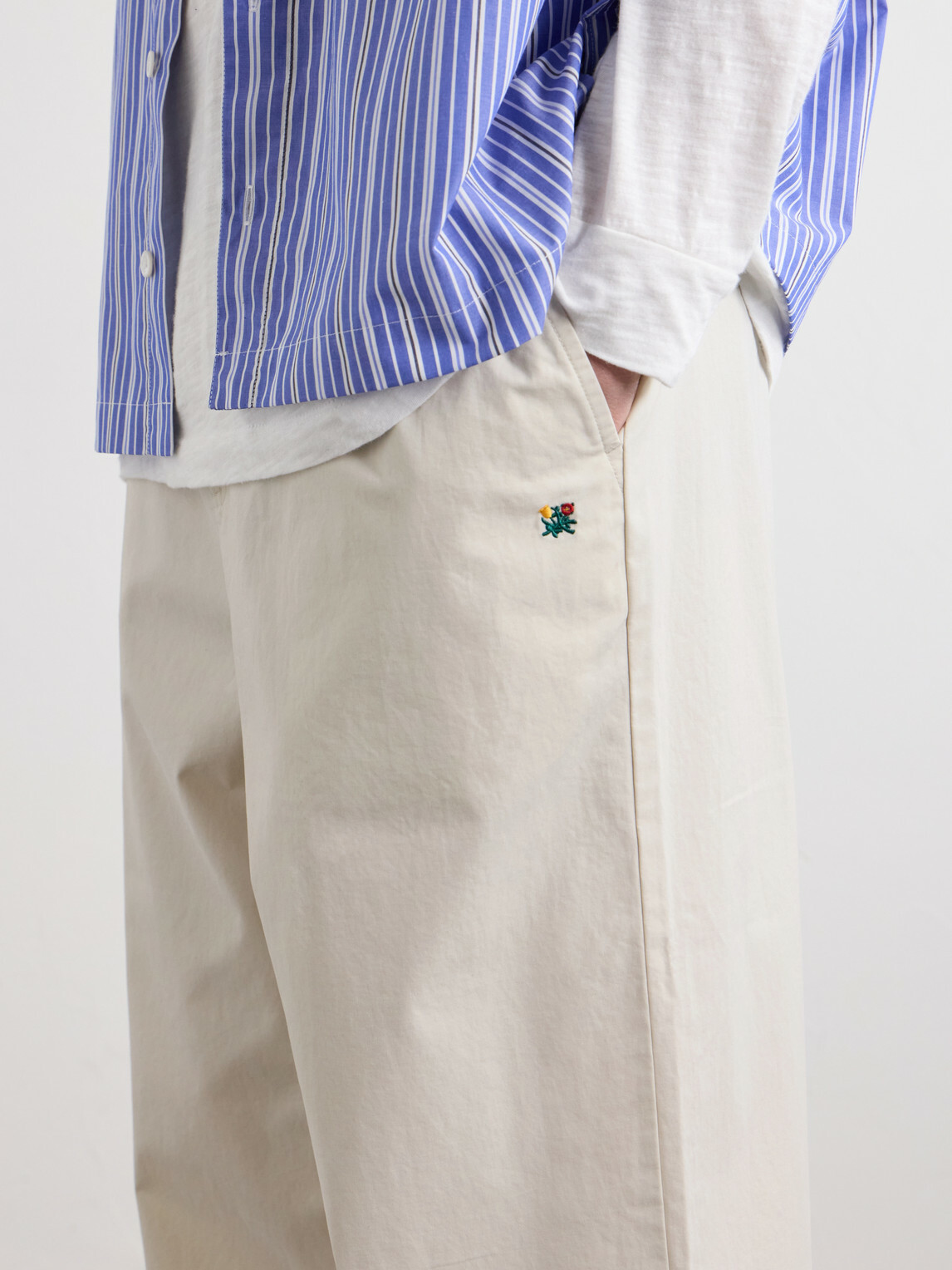 Aimé Leon Dore - Wide-Leg Cotton Trousers - Gray