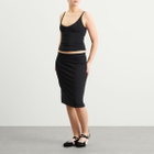 SKIMS Women's Smooth Lounge Midi Skirt in Obsidian