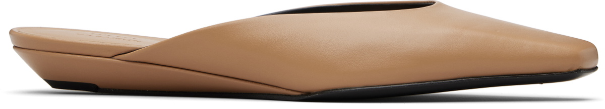 Loulou de Saison Tan Diane Calf Leather Mule Flats