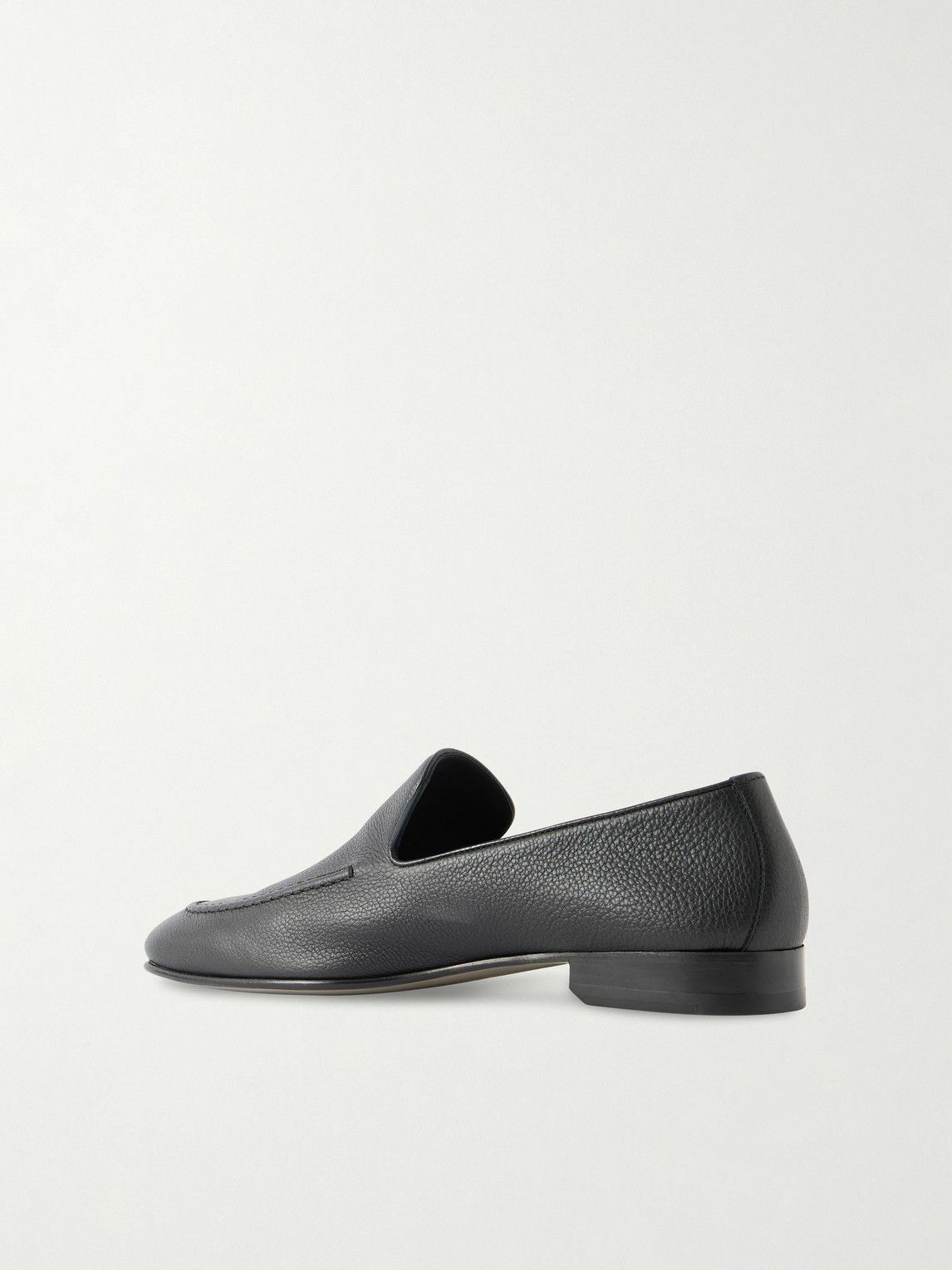 Manolo Blahnik - Truro Full-Grain Leather Loafers - Black