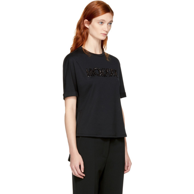FENDI スワロフスキー ブラック Tシャツ FENDI sequin t-shirt with Black Fendi