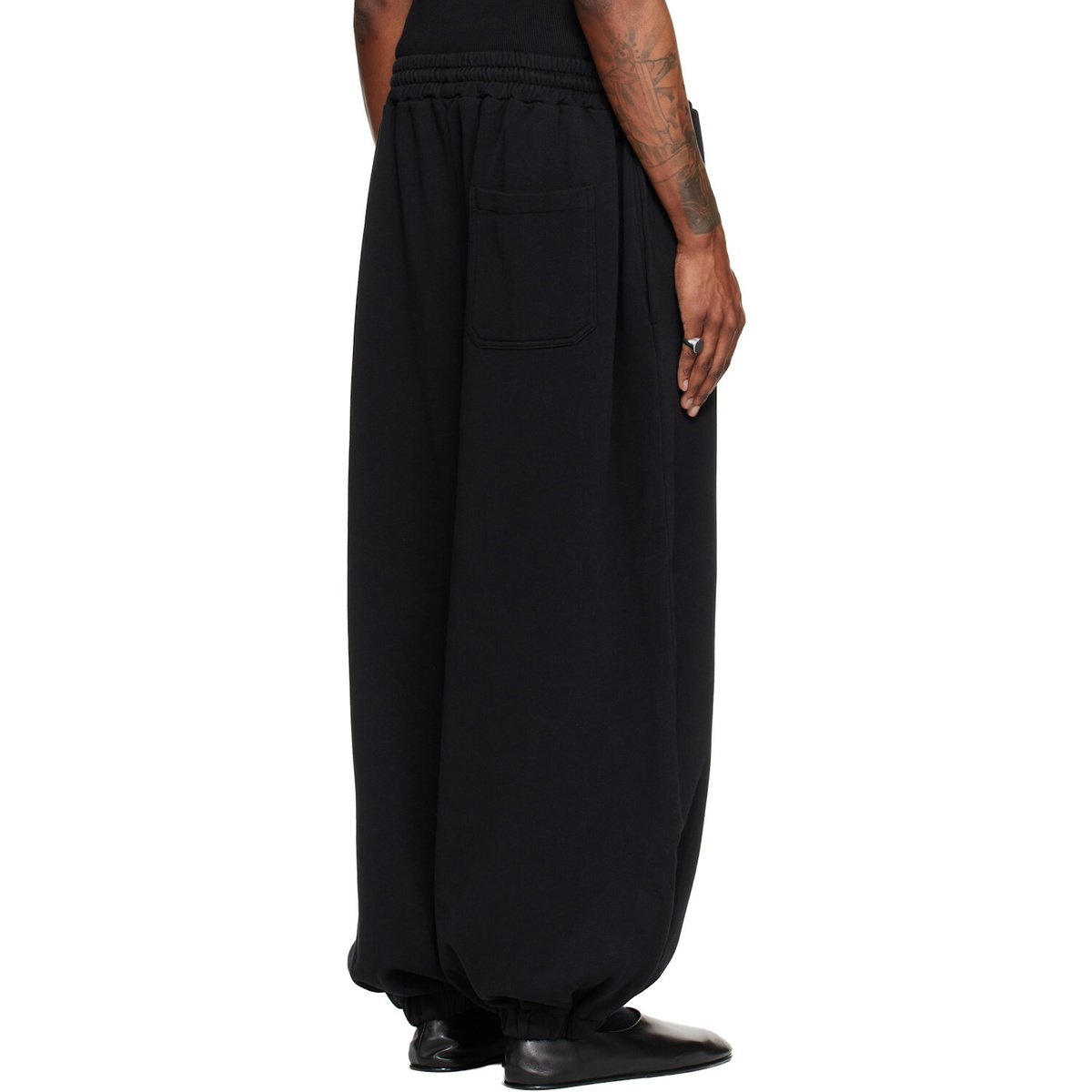LU'U DAN Black Baggy Bontan Sweatpants