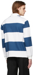 Saintwoods Navy & White Stripe Rugby Polo