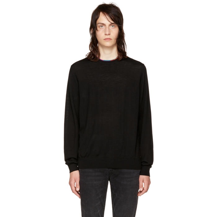Photo: PS by Paul Smith Black Multistripe Sweater