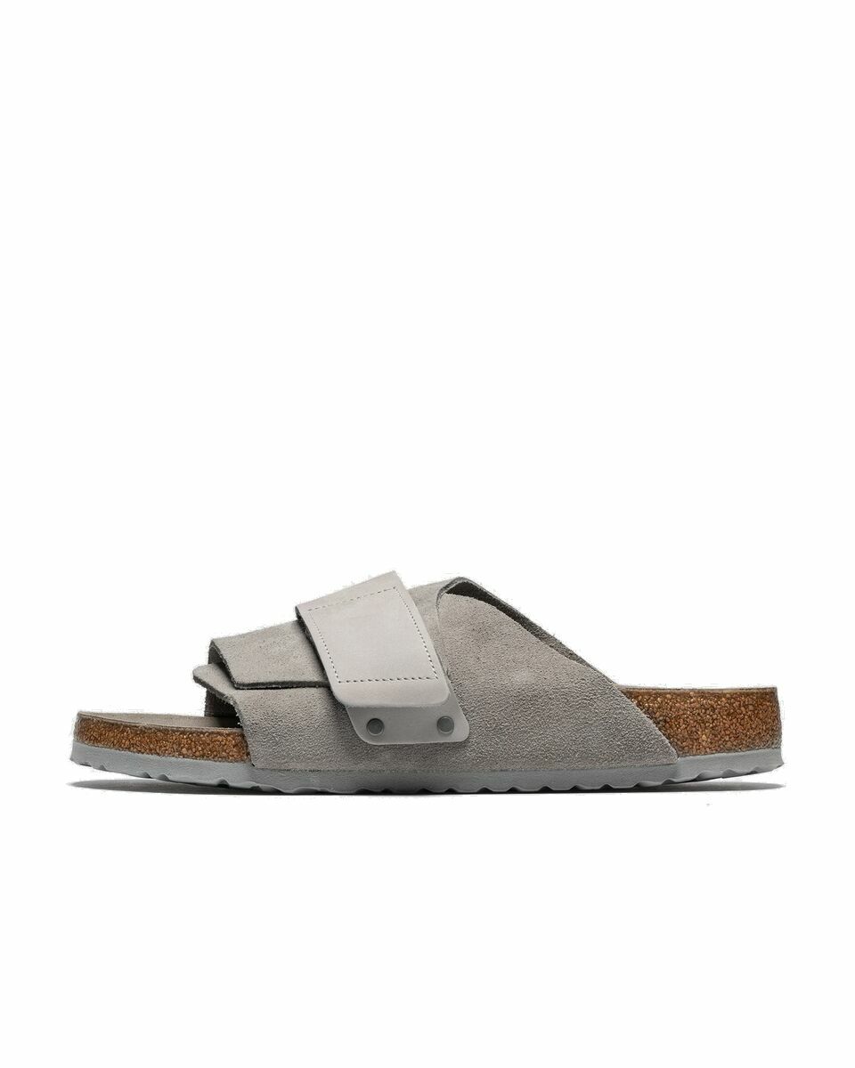 Photo: Birkenstock Kyoto Vl/Nu Stone Coin Grey - Mens - Sandals & Slides