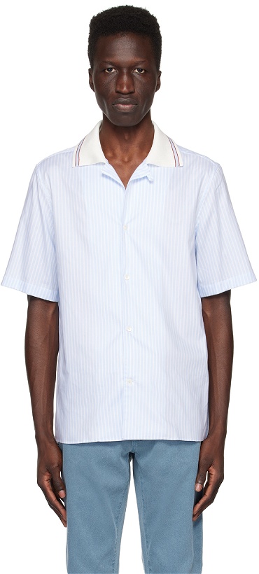 Photo: Salvatore Ferragamo Blue & White Striped Shirt