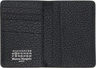 Maison Margiela Black Slim 2 Grainy Leather Card Holder