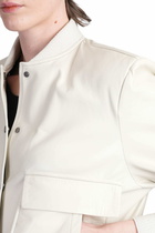 Salvatore Santoro Bomber Jacket In Beige Leather