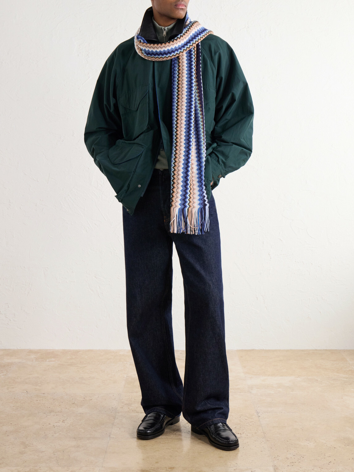 Missoni - Fringe-Trimmed Crochet-Knit Wool-Blend Scarf - Multi
