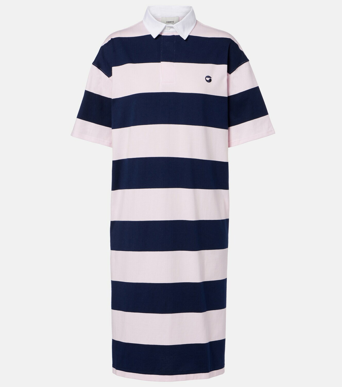Coperni Striped cotton polo dress