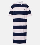 Coperni Striped cotton polo dress