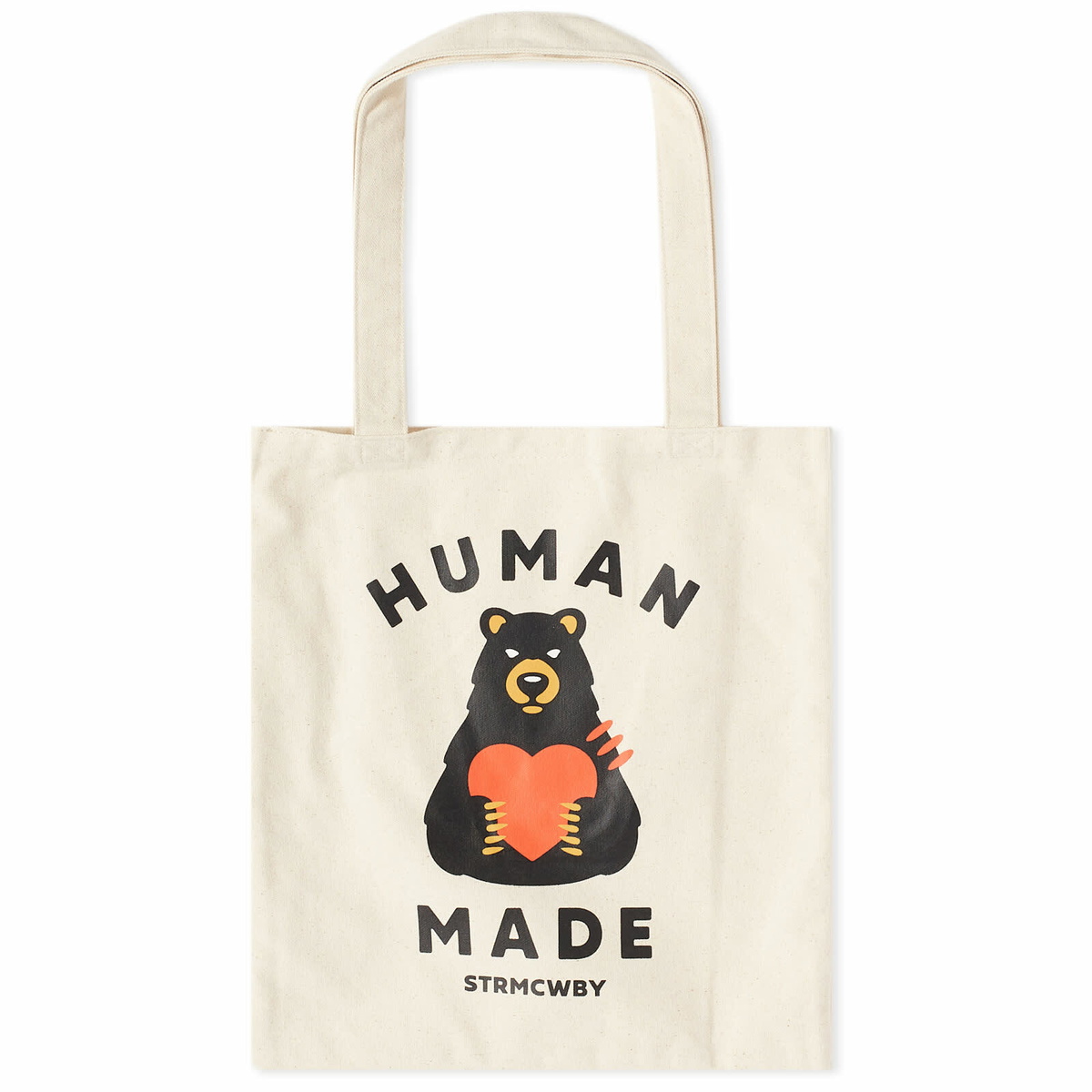 Human Made Men's Book Bear Tote Bag in White Human Made