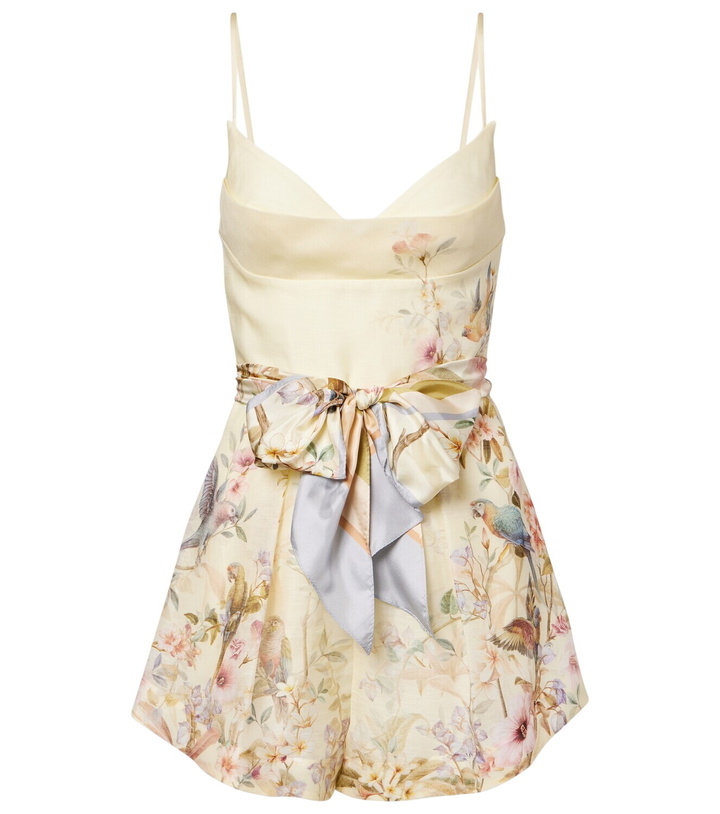Photo: Zimmermann Rebellion floral linen and silk romper