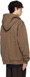Feng Chen Wang Brown Deconstruction Printed Hoodie