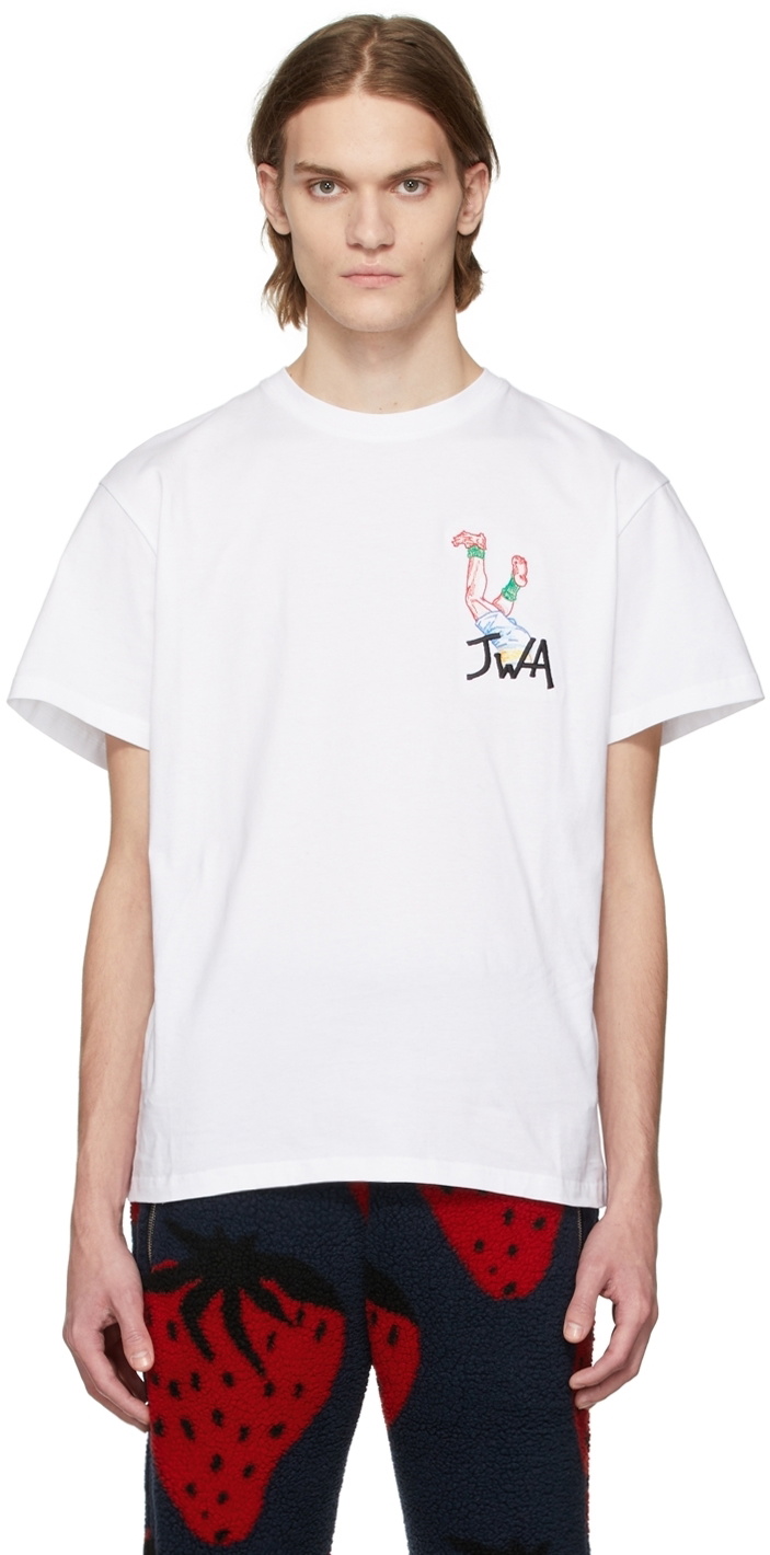 Shop JW Anderson Elephant-Embroidered Logo T-Shirt