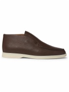 Loro Piana - Open Walk Full-Grain Leather Boots - Brown