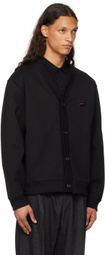 Hugo Black Logo Plaque Cardigan