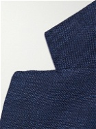 Kingsman - Wool, Linen and Silk-Blend Hopsack Blazer - Blue