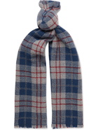 LORO PIANA - Fringed Checked Cashmere Scarf